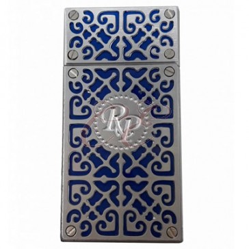 Rocky Patel Burn Series Chrome and Navy Blue Lighter