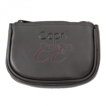 Pipe Pouch Capri Zipper Vinyl Black