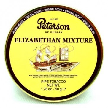 Peterson Pipe Tobacco Elizabethan Mixture 50 Gram Tin