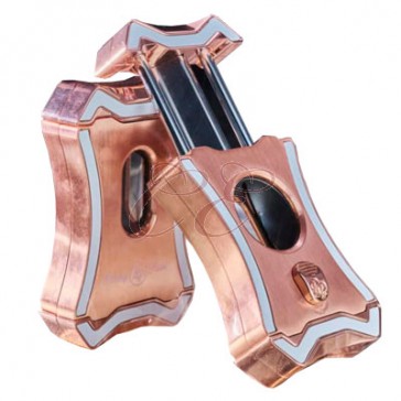 Rocky Patel Viper V-Cut Series Rose Gold and White Cigar Cutter