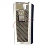 Rocky Patel CFO Series Silver and Black Carbon Triple Flame Lighter