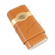 Craftsmans Bench Tan and Silver Robusto 54 Ring Guage Cigar Case